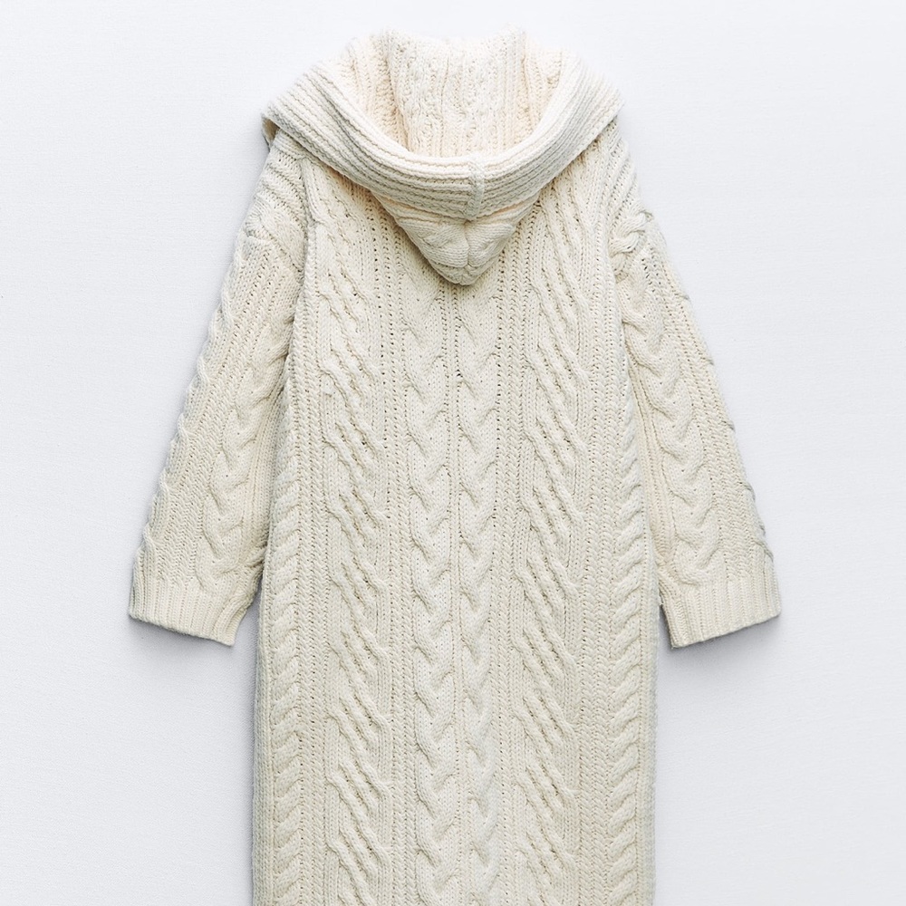 Zara cable knit coat never been worn